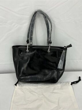 Opening Ceremony Black Leather-Effect Tote d27